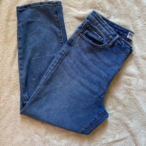 high rise straight leg jeans